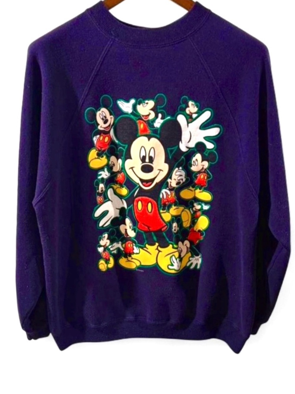 Vintage Disney Mickey Mouse Purple Crewneck Sweatshirt Size Men’s XL
